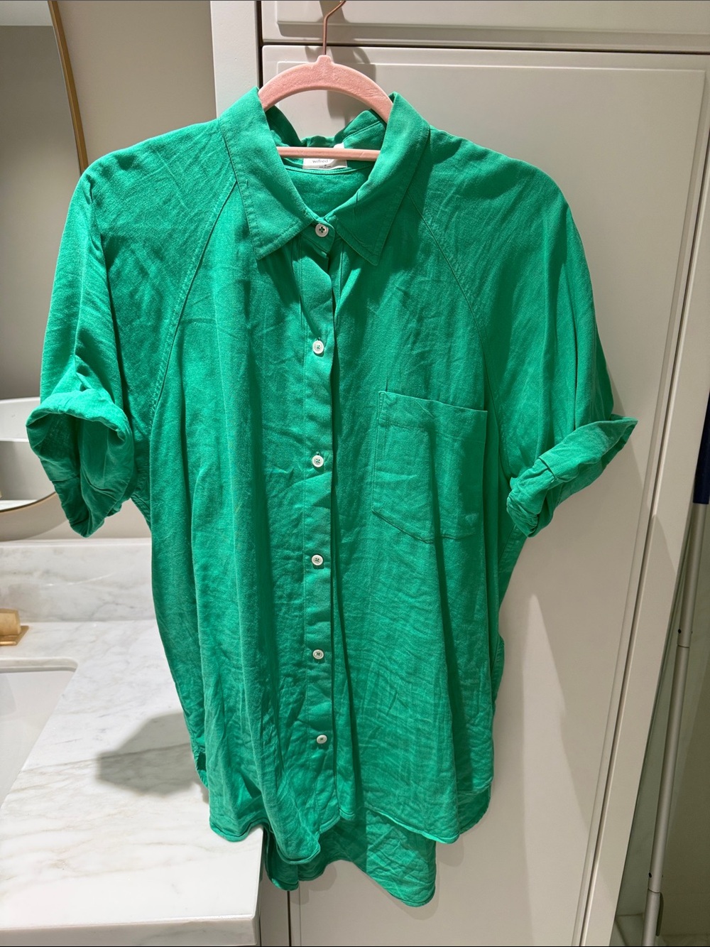 Wilfred Emerald Green Button-Down Shirt